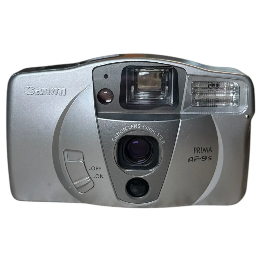 Canon Prima AF-9s 35mm Film Camera Silver Point and Shoot 35mm f3.8 Lens Case - Picture 7 of 10